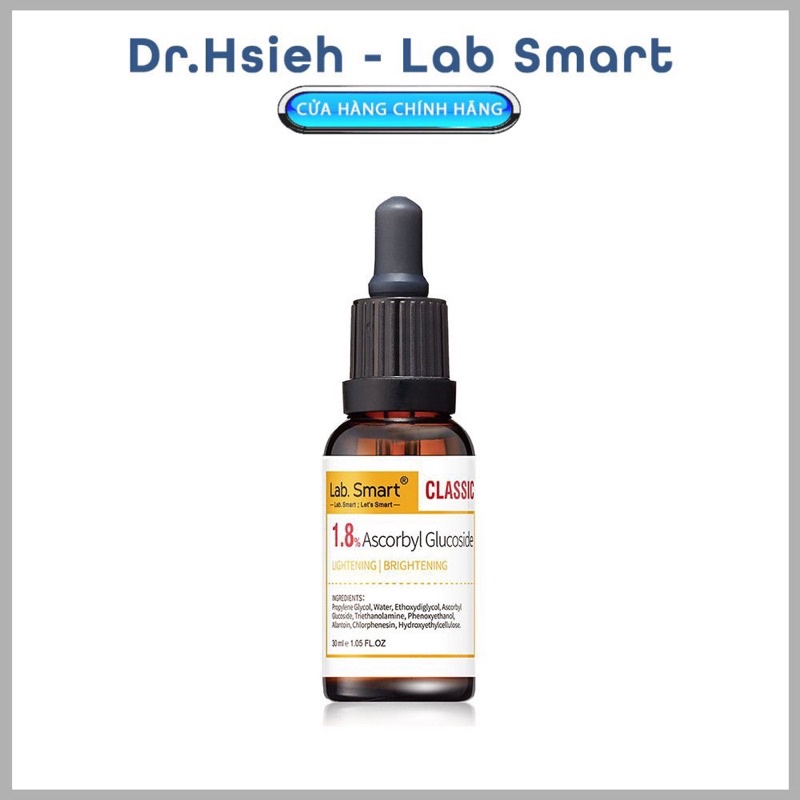 Tinh chất serum  1.8% ASCORBYL GLUCOSIDE trắng da 30ml DrHsieh LabSmart Đài Loan