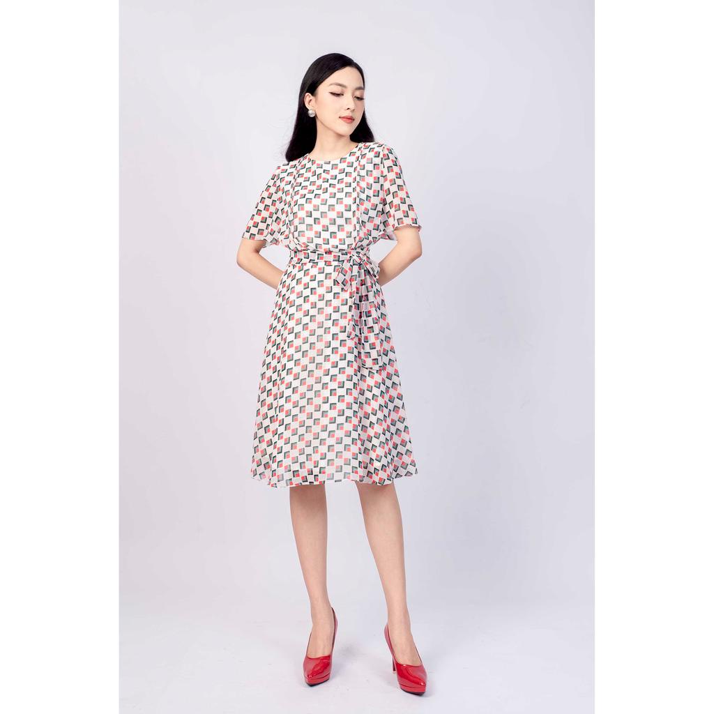 Đầm voan xòe, kèm dây đai eo MMOutfit M-DA000421198