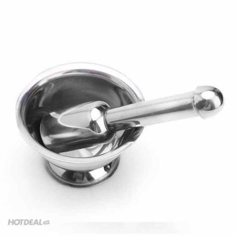 Bộ cối chày inox cao cấp loại lớn 14cm nặng chắc chắn