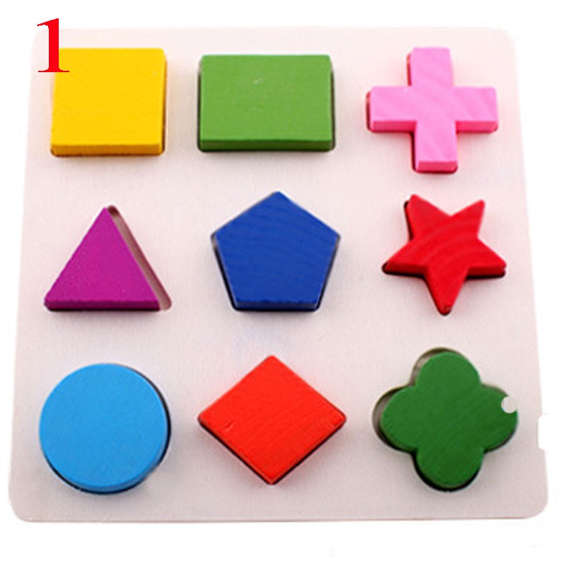 Set 3 Bảng hình học ba chiều, phương pháp giáo dục Montessori Đồ chơi giáo dục