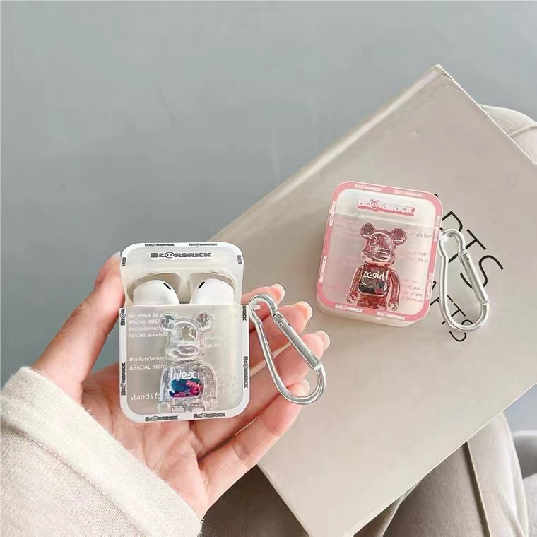Vỏ Bảo Vệ Hộp Sạc Tai Nghe AIRPOD 2 / 1 / Pro2 3 Bằng Silicon Mềm Hình Chú Gấu Violent Dễ Thương