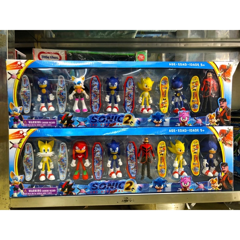 Đồ Chơi Mô Hình Nhím Sonic 2 ( Bộ 6 nhân vật + ván trượt )