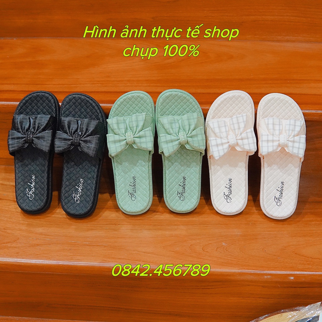 Dép Hình Chiếc Nơ Siêu Xinh Mới Nhất,Dép Quai Ngang Chiếc Nơ Nữ Siêu Mềm Cao Cấp - Cute Hot Nhất 2022