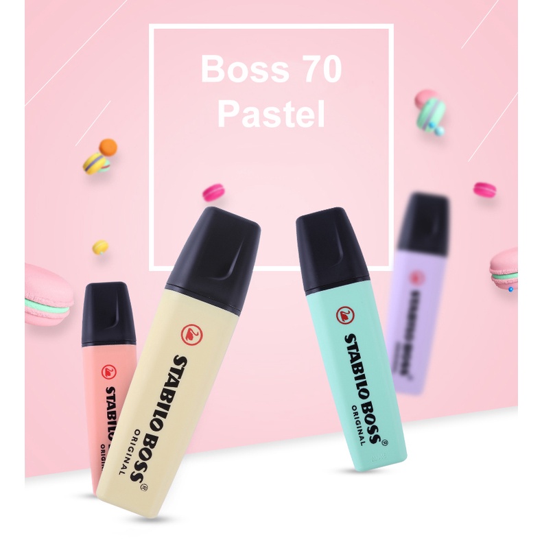 Hộp 10 Bút dạ quang STABILO BOSS/ BOSS Pastel