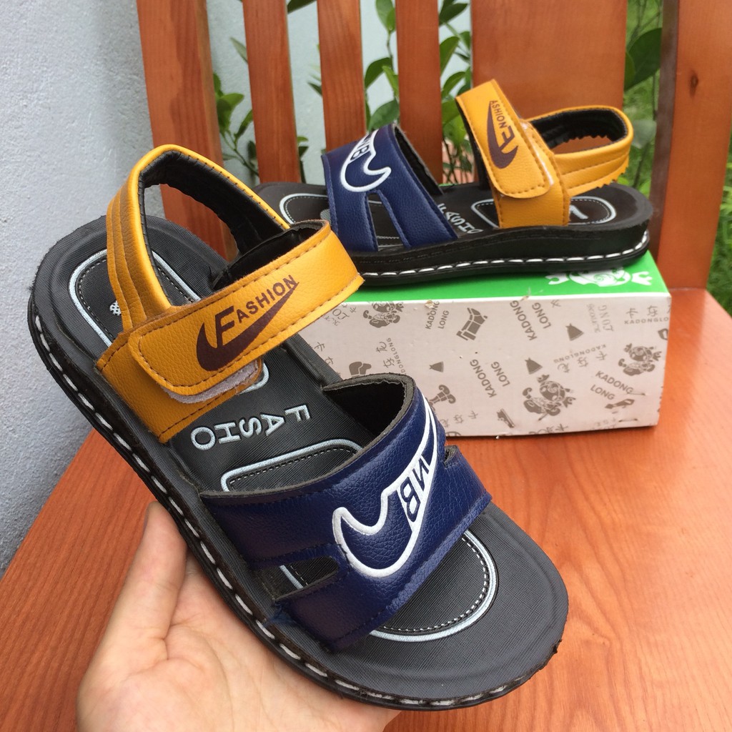 sandal bé trai size 31-35 da nhân tạo