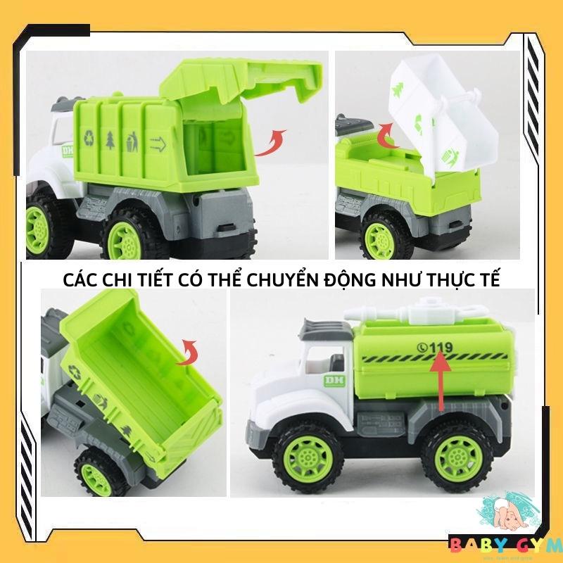 Xe ô tô đồ chơi dây cót chạy đà cho bé, bộ 4 xe nhiều chủ đề, nhiều màu sắc, kiểu dáng đẹp an toàn cho bé BABYGYM