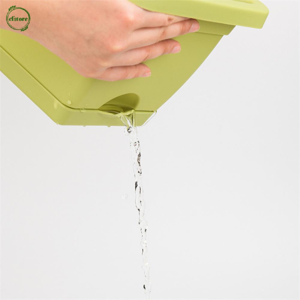 Chậu Trồng Cây Hình Chữ Nhật Có Rãnh Thoát Nước