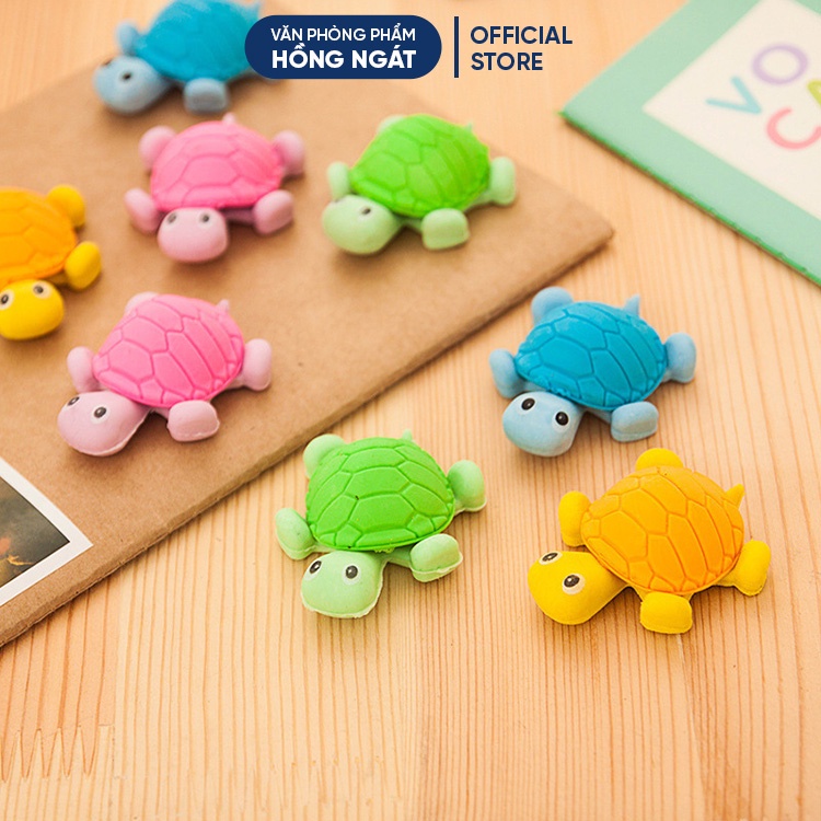 Tẩy bút chì hình rùa lớn, đồ dùng học tập dễ thương gôm tẩy cute giá rẻ làm quà tặng học sinh văn phòng phẩm T11