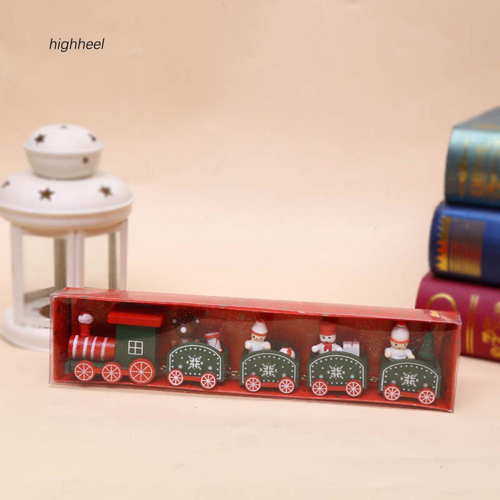 Đồ chơi mô hình tàu hỏa chở gấu/người tuyết làm quà Giáng sinh cho bé