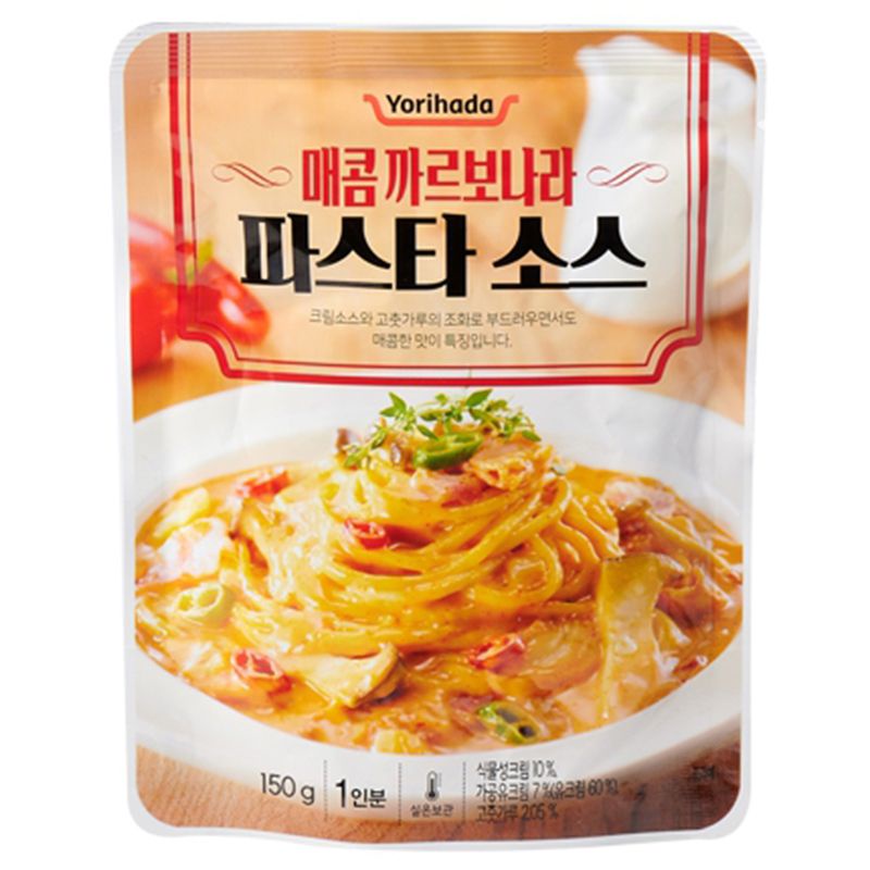 Sốt Carbonara Cay Mì Ý Yorihada Gói 150G - sốt mì ý Hàn Quốc