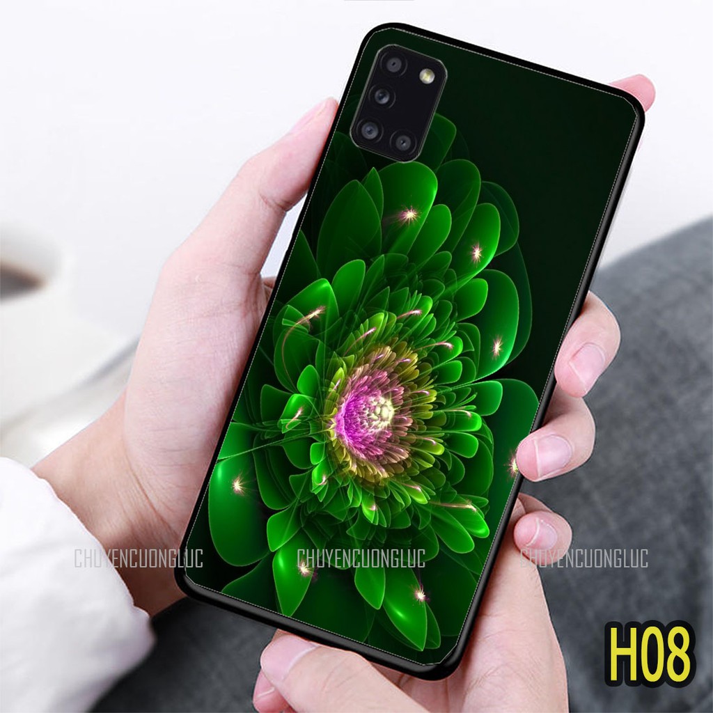 [SALE] Ốp Samsung Galaxy A31 / A51 / A71 / M51 / A12  / A30S / A50 / A50S lưng kính cường lực hoa lá | BigBuy360 - bigbuy360.vn