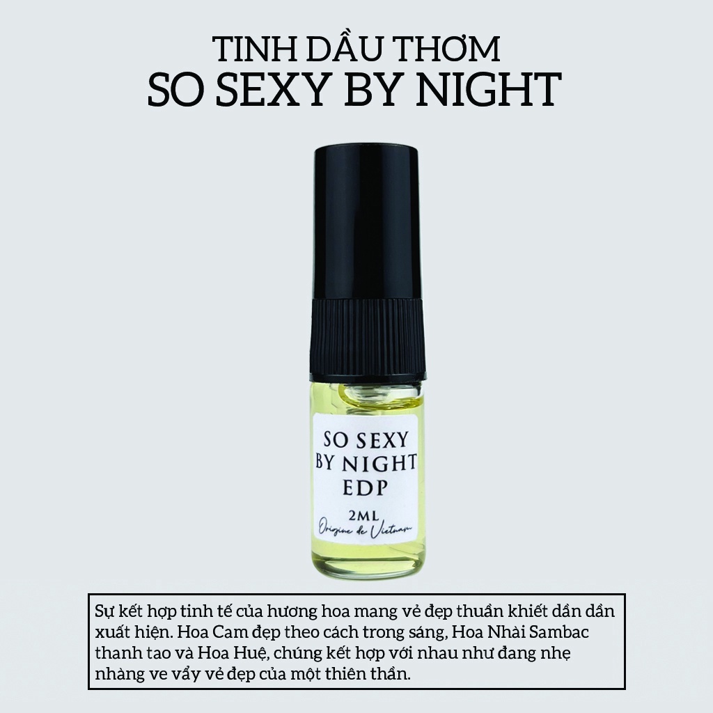 Tinh dầu nước hoa CODEDECO So Sexy By Night gợi cảm, ngọt ngào Vial  2ml
