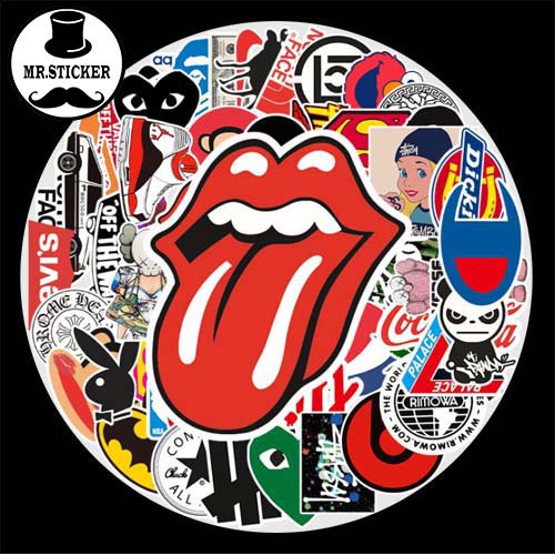 Sticker dán mũ nón bảo hiểm, laptop, vali, xe tay ga các thương hiệu HOT nhất - DB.001