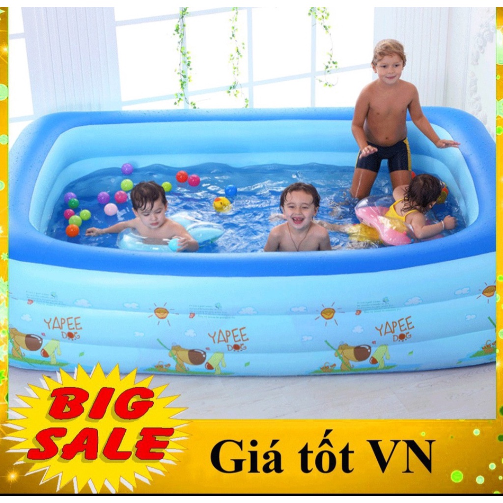 Bể bơi, Bể Bơi phao Trẻ Em 3 Tầng ⭐ Hồ Bơi Tắm Cho Bé1m5- HÀNG LOẠI 1