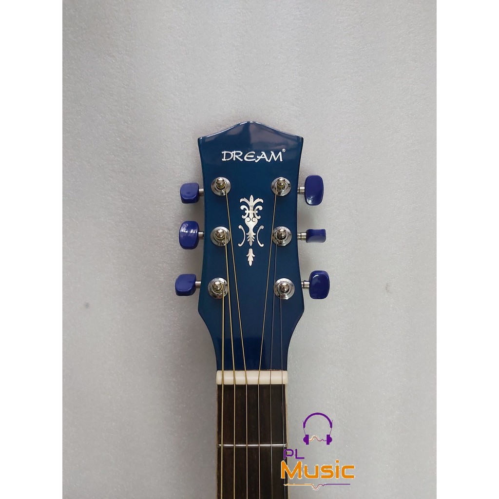 Đàn Guitar Acoustic giá rẻ cho người mới tập chơi Dream KBD có ty chỉnh cần - Tặng kèm phụ kiện