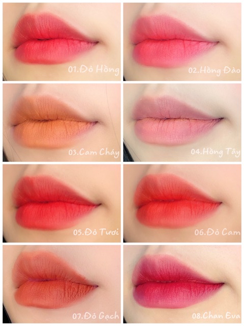 ? ? Son kem lì Chan lipstick - tặng kèm son dưỡng tái sinh làm hồng môi ? ?