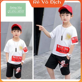 Set bộ quần áo trẻ em mẫu AEJ dành cho bé trai 1-5 tuổi. Chất vải đẹp, hình in sắc nét.