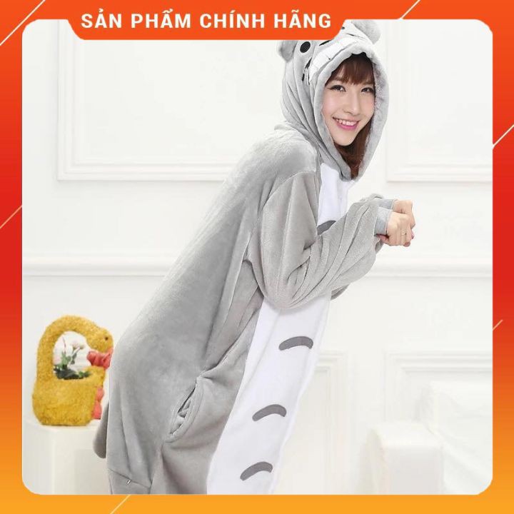 Bộ Đồ Thú Totoro ❤️ FREESHIP ❤️ Bộ đồ thú Totoro Xám Người lớn - Hàng Cao Cấp