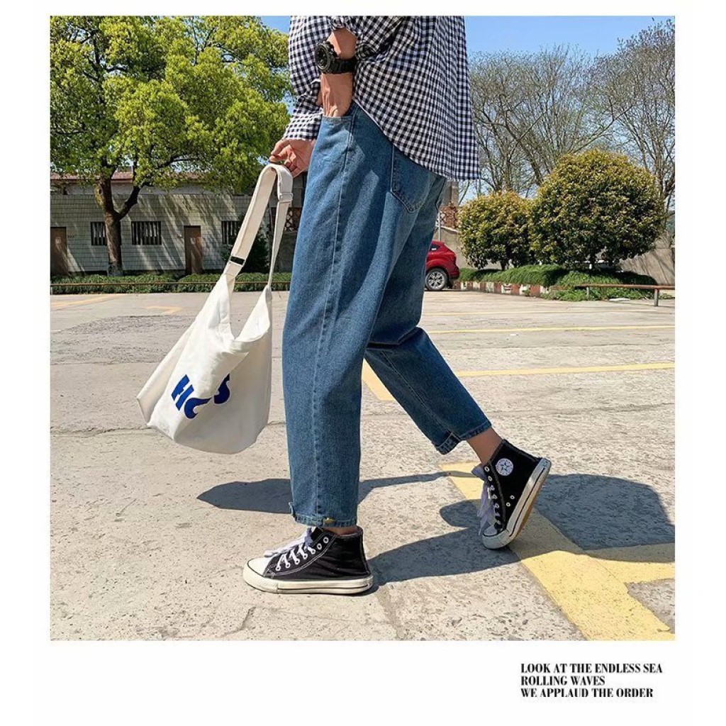 Quần jean baggy nam UNISEX cao cấp -Phong cách thời trang hàn quốc