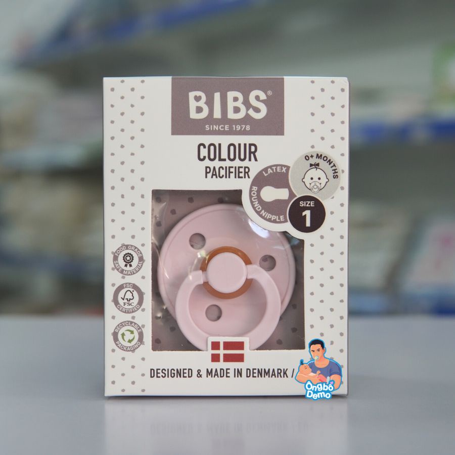 Ti ngậm BIBS, ti giả BIBS Đan Mạch dành cho bé từ sơ sinh (tặng nắp trứng) - Ongbodemo