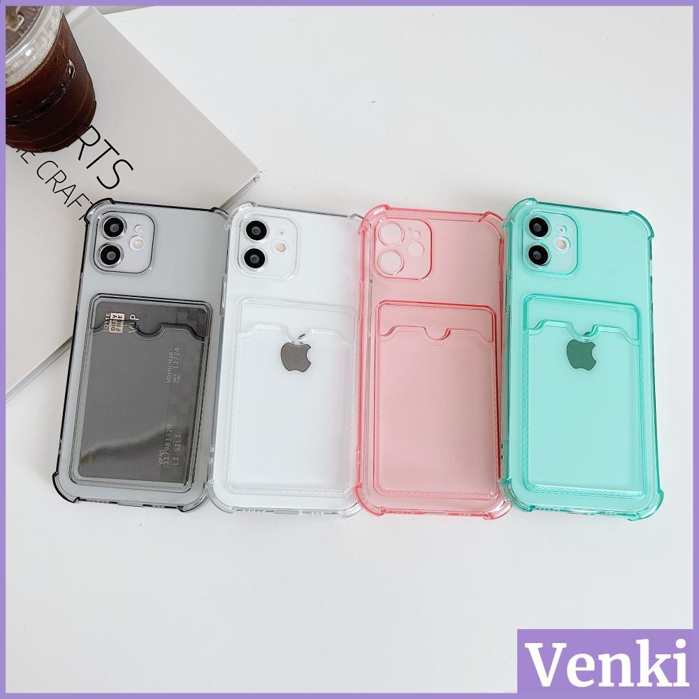 Ốp Điện Thoại Silicon Mềm Chống Sốc Có Ngăn Đựng Thẻ Cho Iphone 11 12 Pro Max 7 Plus 8 Plus Xr Xs Max Pro 7 Max Se 8plus 7plus 11 Max Mini Xr 12 Se2020 Xs
