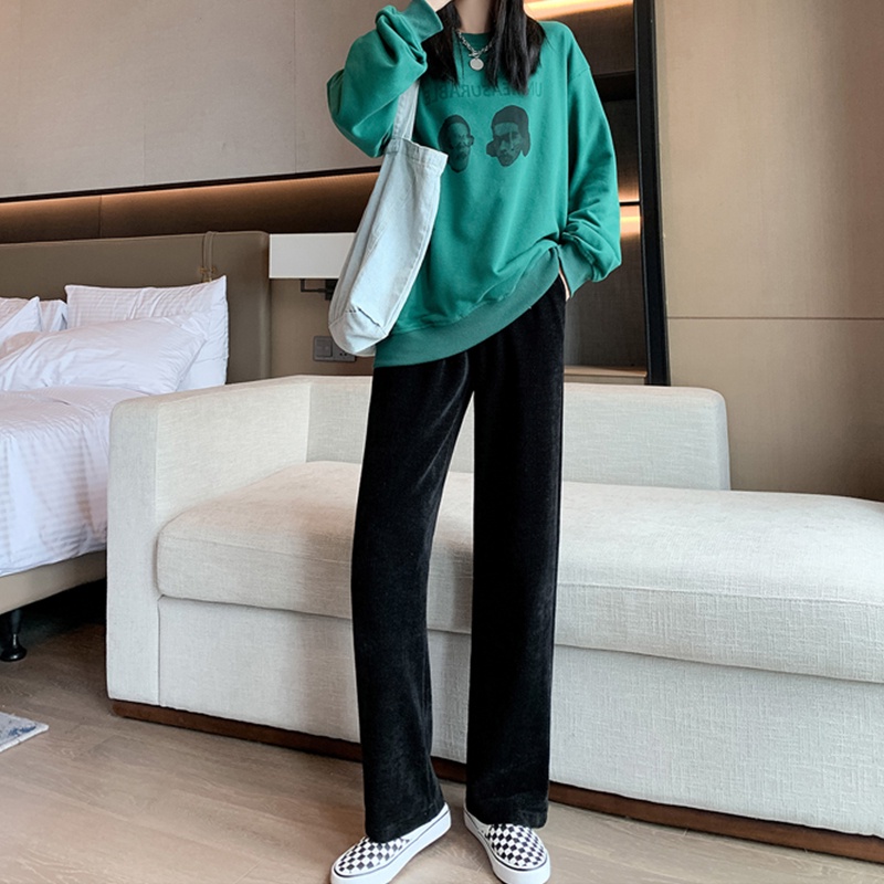 Quần ZHELIHANGFEI ống rộng lưng cao thời trang phong cách