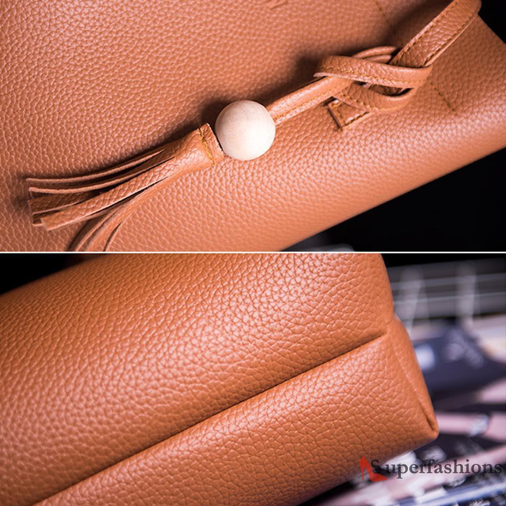 【Hot Sale】3pcs Women Leather Shoulder Messenger Purse Handbag Crossbody Satchel Tote