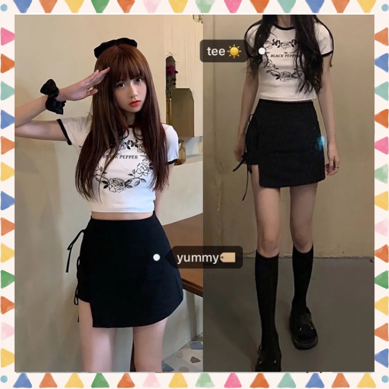 Chân váy ngắn thiết kế có nơ buộc phong cách Hàn Quốc -843