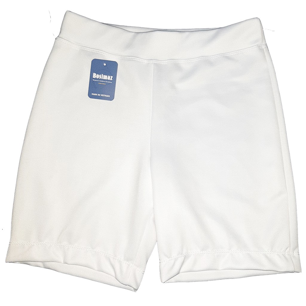 Quần Legging Nữ Bosimaz MS342 đùi không túi màu trắng cao cấp, thun co giãn 4 chiều, vải đẹp dày, thoáng mát. | WebRaoVat - webraovat.net.vn