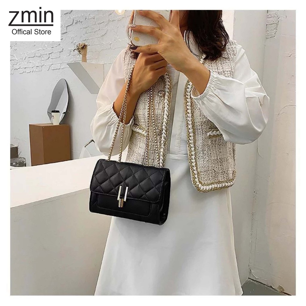 Túi xách nữ đeo chéo Zmin, khóa chữ y chất liệu da cao cấp-T025 | BigBuy360 - bigbuy360.vn
