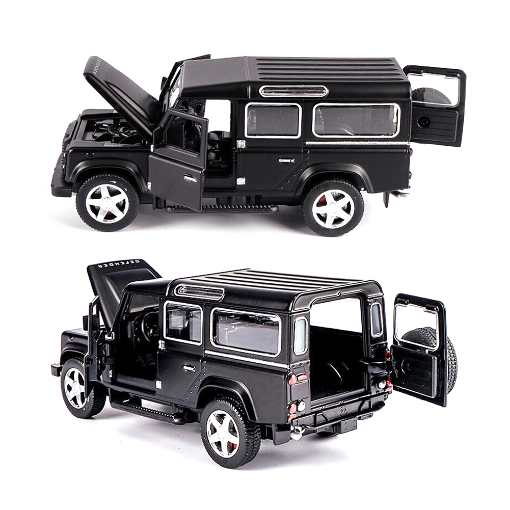 Bán Chất lượng cao 1:32 Defender Hợp kim Mô hình Xe Acousto-quang Kéo lại Xe Đồ chơi Cao giả Flash Đồ chơi Xe, Miễn phí Vận chuyển