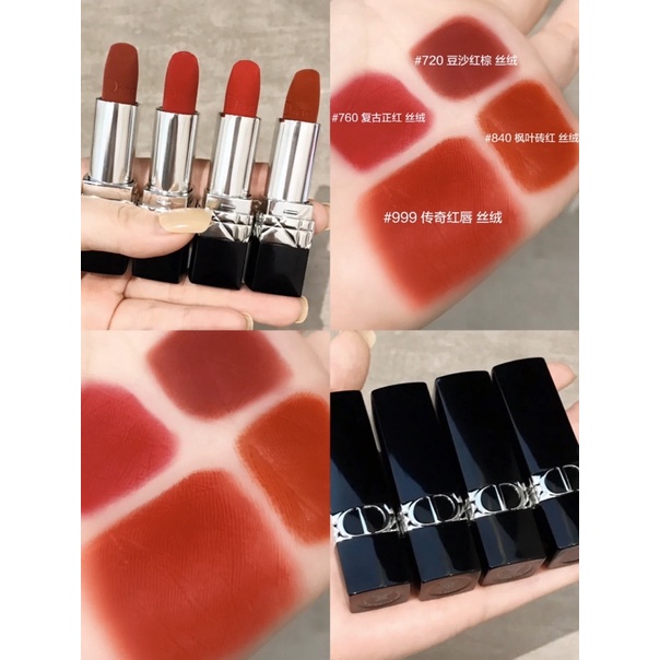 Son Dior Velvet 720, 840, 999, 100, 760, 314