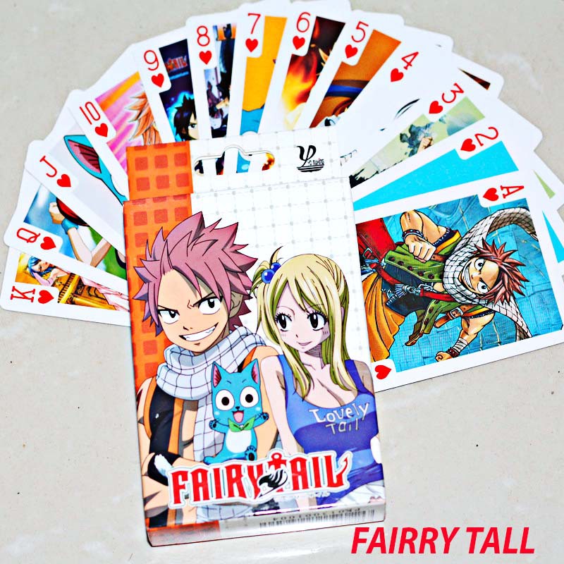 Bộ bài Tây anime Fairy Tail , bộ Tú Kpop 54 lá in hình anime manga dễ thương siêu độc đáo