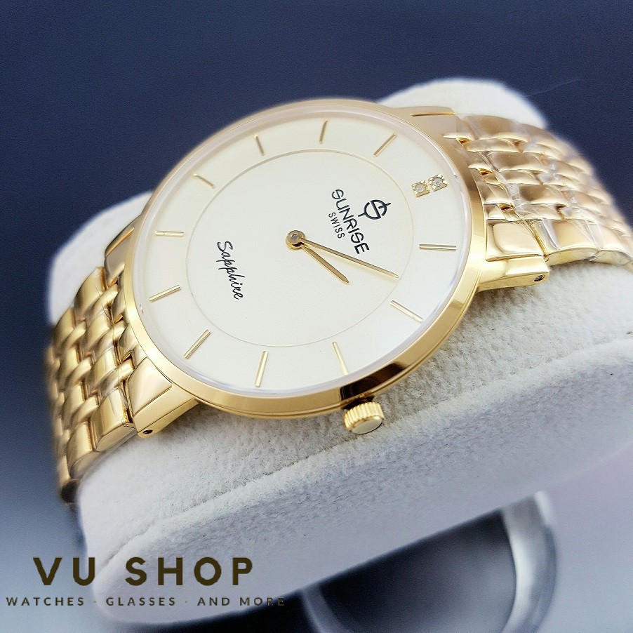 ĐỒNG HỒ NAM SUNRISE DM737SWB SAPPHIRE - SIÊU MỎNG - Màu Vàng/Bạc | BigBuy360 - bigbuy360.vn