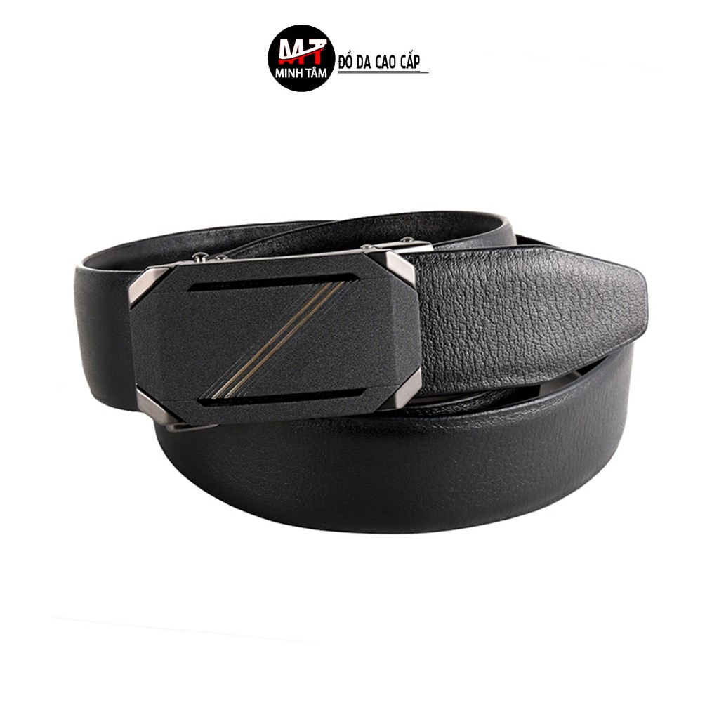 Thắt lưng nam Minh Tâm da bò , khóa kim loại MT491-15H