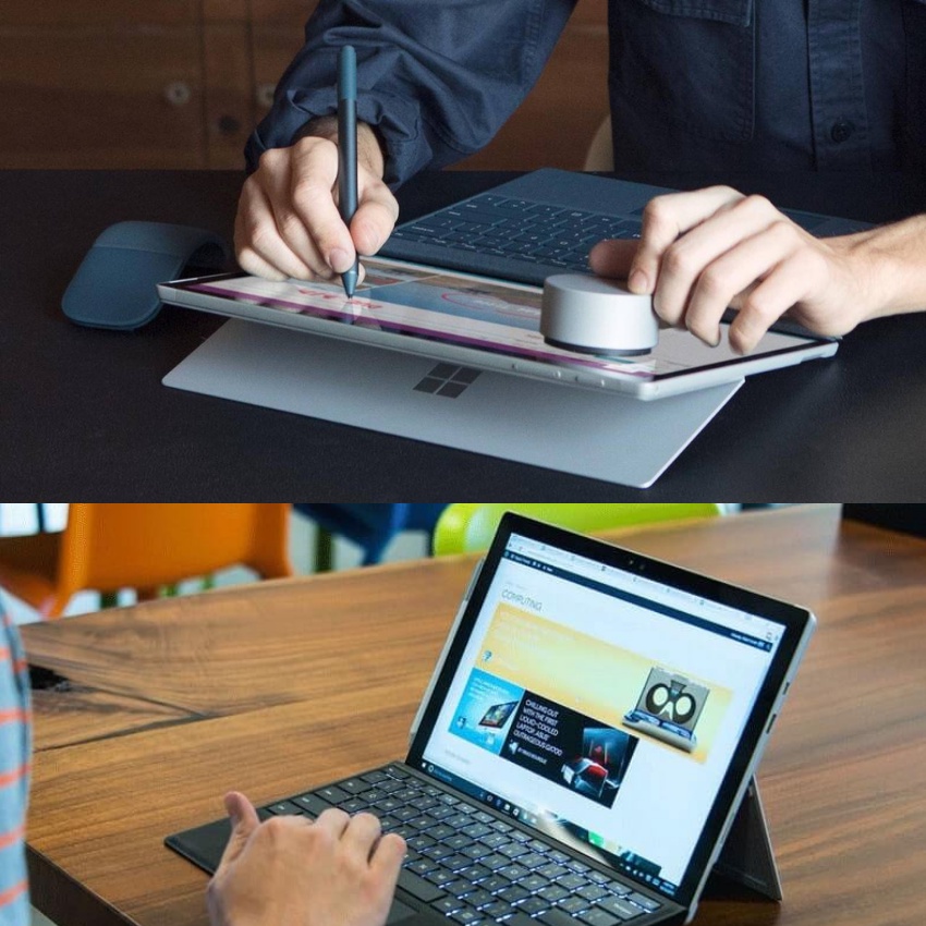 Máy Tính Bảng Laptop 2 trong 1 Surface pro 5 Mới 100% fullbox sim 4G+wifi màn 12.5" hỗ trợ SIM 4G LTE, pin 13.5 giờ - AI