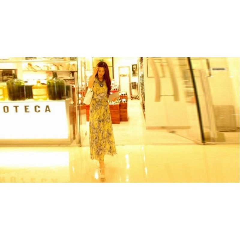 [HÀNG THIẾT KẾ] ĐẦM MAXI VOAN LỤA CAO CẤP PHỐI HOA VĂN