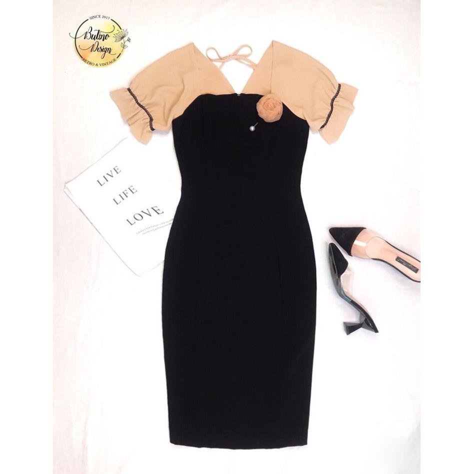 [FREESHIP] Váy đầm body B282 Đen BUTINO SHOP thời trang nữ hàng thiết kế Cao Cấp ་ 🌟