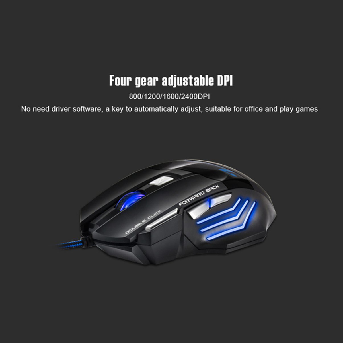 X7 Wired Gaming Mouse USB Optical Computer Mouse 7 Buttons Gamer Mouse