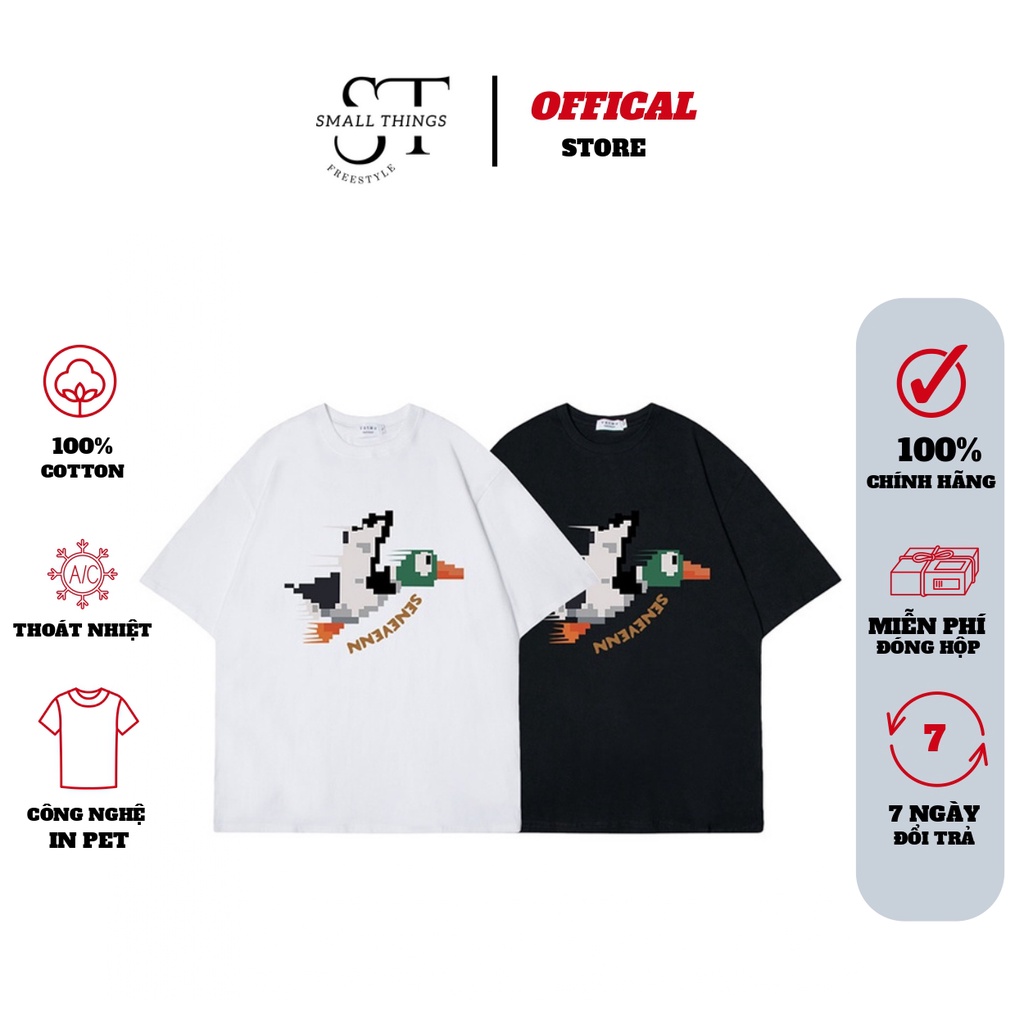 Áo Thun Nam Nữ Unisex Tay Lỡ Cổ Tròn Form Rộng Họa Tiết Chú Chim Sa Ngã Flying Bird - Small Things ST