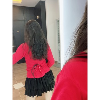 Áo Thun Tay Dài Có Thắt Ở Lưng (Hình Thật Tự Chụp)