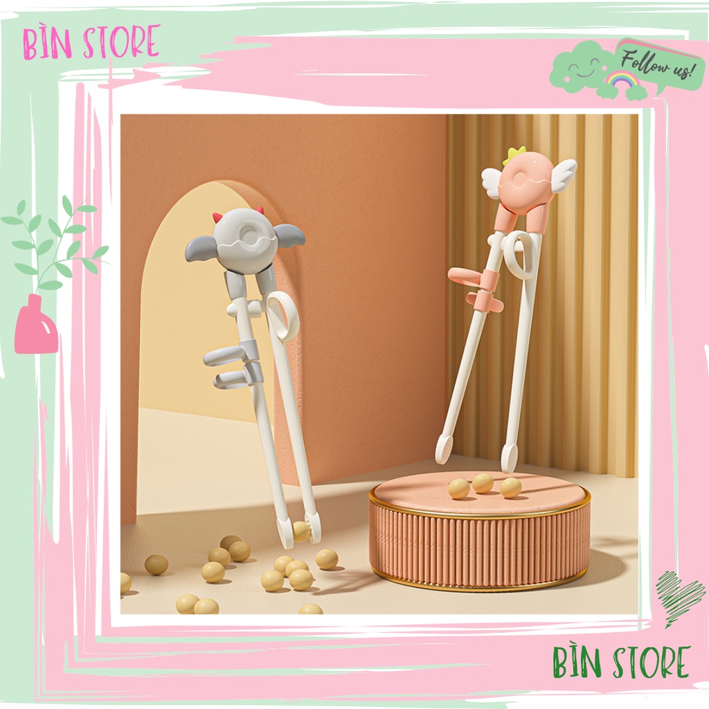 Đũa tập gắp ăn Misuta chính hãng 3 ngón cho bé làm quen với việc cầm đũa ăn cơm cao cấp dễ sử dụng BÌN STORE