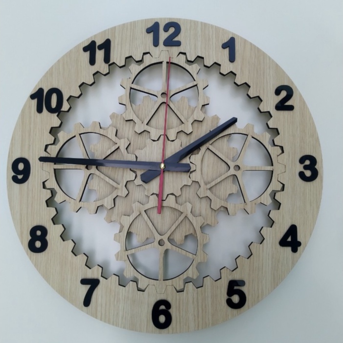 Đồng hồ treo tường bánh răng decor mới lạ giá rẻ, tặng kèm pin.