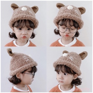 🌸 Nón bông xù hình thú xinh xắn cho bé 🌸