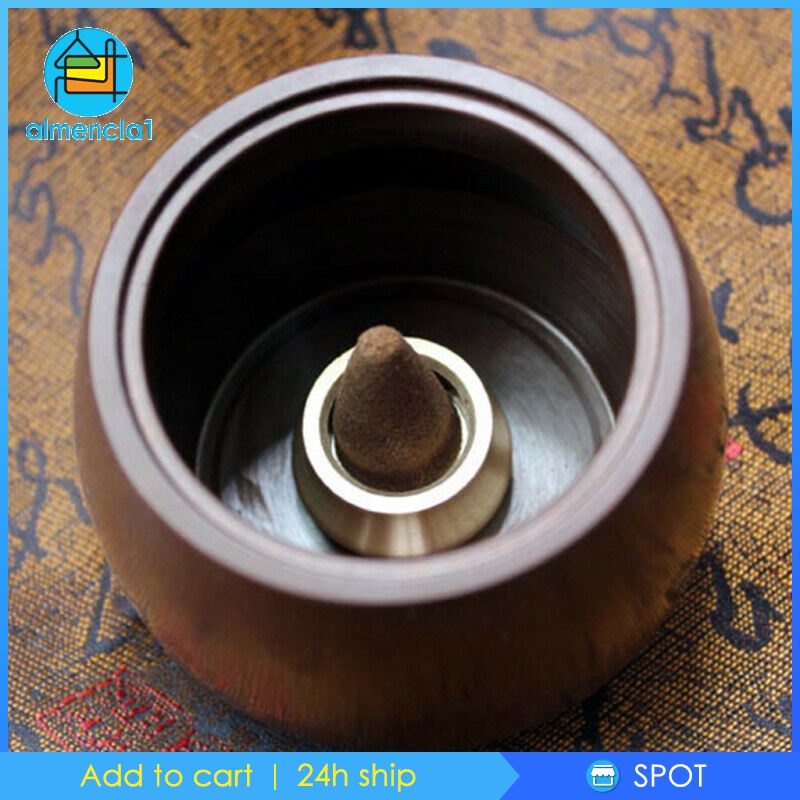 Giá đỡ đốt trầm hương hình tháp bằng đồng thau