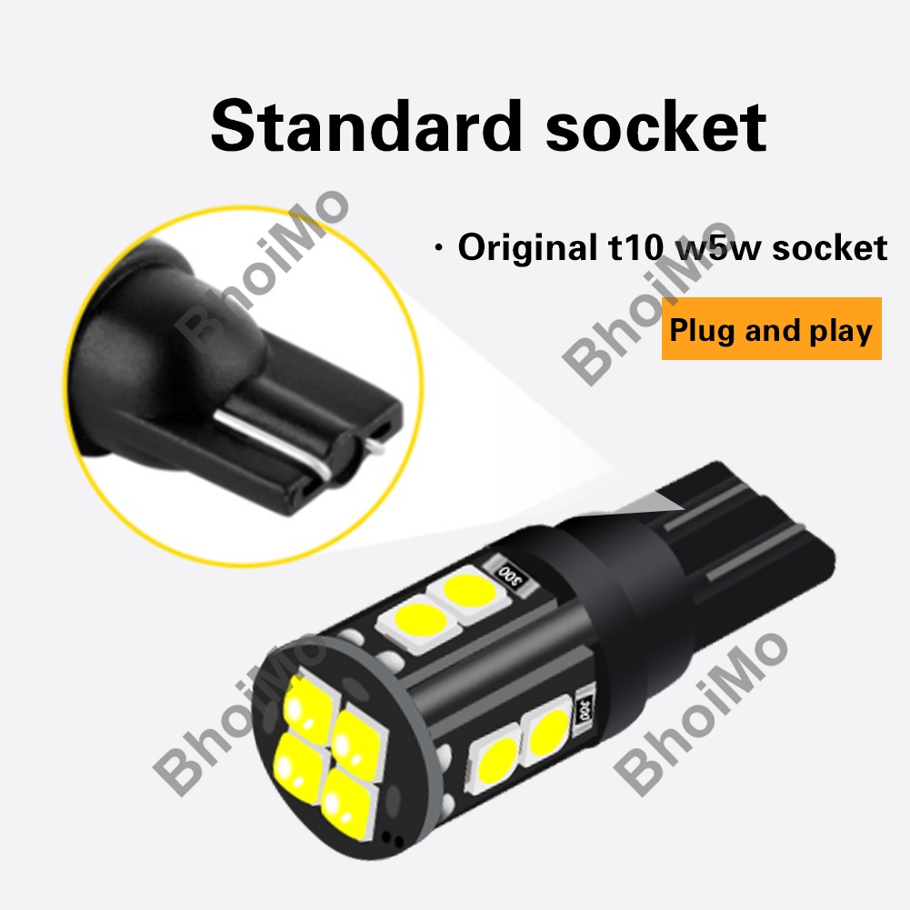 Đèn Led T10 W5W 12smd 3030 Dc12V Gắn Đuôi Xe Hơi / Xe Máy / Xe Hơi