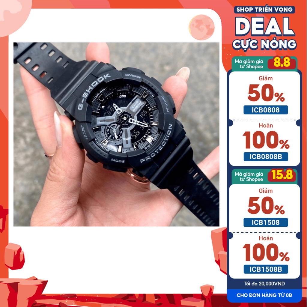 Đồng hồ nam G-SHOCK dây cao su Fullbox - Chống nước cực tốt!