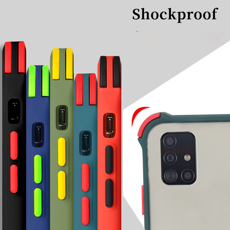 Ốp Nhám Chống Sốc Chống Bám Vân Tay Có Viền Bảo Vệ Camera Samsung Galaxy S20 S21 FE Ultra S10 Lite S9 S8 Plus