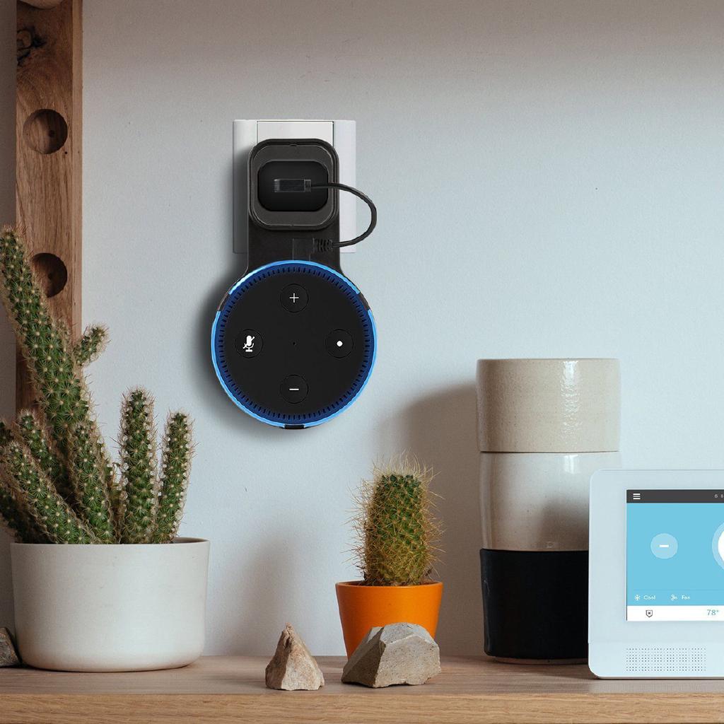 HTE  Outlet Wall Mount Hanger Holder Stand Bracket For Amazon Echo Dot 2 2nd