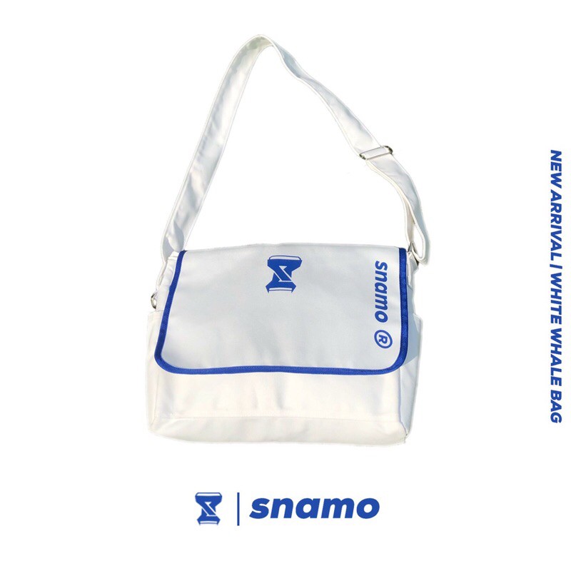 Túi đeo chéo messenger màu Blue White Snamo